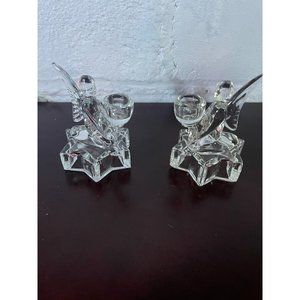 Set of 2 Vintage LE Smith Angel Candleholders angels